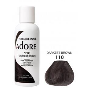 ADORE: SEMI PERMANENT HAIR COLOR DYE –DARKEST BROWN 110 118ML