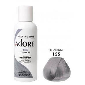 ADORE: SEMI PERMANENT HAIR COLOR DYE –TITANIUM 155 118ML