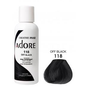 ADORE: SEMI PERMANENT HAIR COLOR DYE – OFFBLACK 118 118ML