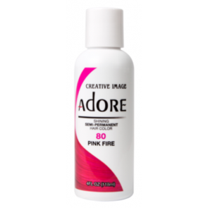 ADORE: SEMI PERMANENT HAIR COLOR DYE – PINK FIRE 80 118ML