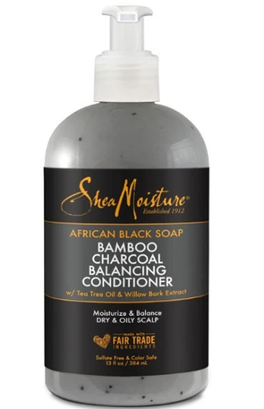 SHEA MOISTURE AFRICAN BLACK SOAP BAMBOO CHARCOAL BALANCING CONDITIONER 384ML